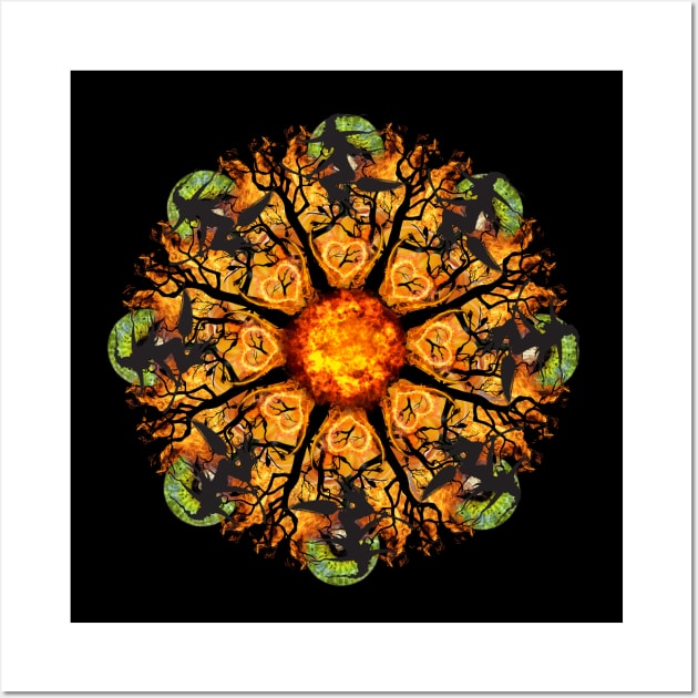 scary witch mandala Wall Art by burenkaUA